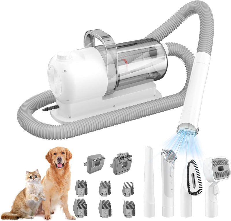 Pet Grooming Vacuum Kit 12-in-1 Low Noise Dog Hair Remover with 2.5L Dust Cup