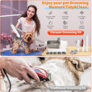 Pet Grooming Vacuum Kit 12-in-1 Low Noise Dog Hair Remover with 2.5L Dust Cup