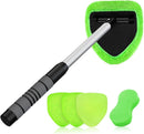 XINDELL Windshield Cleaner Tool – Extendable Car Glass Wiper with Microfiber Pad