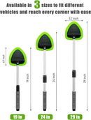 XINDELL Windshield Cleaner Tool – Extendable Car Glass Wiper with Microfiber Pad