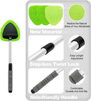 XINDELL Windshield Cleaner Tool – Extendable Car Glass Wiper with Microfiber Pad