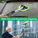 XINDELL Windshield Cleaner Tool – Extendable Car Glass Wiper with Microfiber Pad