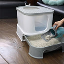 WADY Durable Cat Litter Scoop with Waste Bags – Large Capacity Poop Shovel (Grey)