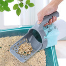 WADY Durable Cat Litter Scoop with Waste Bags – Large Capacity Poop Shovel (Grey)