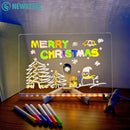LED Message Note Board with Night Light – Kids Drawing Board with 7 Pens