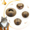 Magic Cat Scratch Board Toy with Ball Round Corrugated Cat Claw Grinding Frame