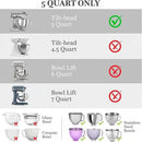 MixAid 5QT Silicone Liners for KitchenAid Mixers – No More Mess, Easy Cleanup