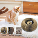 Magic Cat Scratch Board Toy with Ball Round Corrugated Cat Claw Grinding Frame