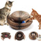 Magic Cat Scratch Board Toy with Ball Round Corrugated Cat Claw Grinding Frame