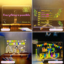 LED Message Note Board with Night Light – Kids Drawing Board with 7 Pens