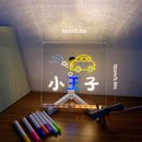 LED Message Note Board with Night Light – Kids Drawing Board with 7 Pens