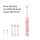 Rechargeable Electric Toothbrush – 5 Modes, USB Charging, IPX7 Waterproof