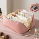 Luxury Makeup Organizer Bag – Travel Cosmetic Case with Zipper Storage